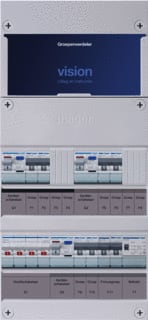 Hager - VISION Groepenkast, geassembleerd Grpverd. 3F Vkg222L-Ft