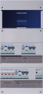 Hager - VISION Groepenkast, geassembleerd Grpverd. 3F Vkg222L-T