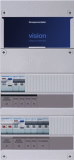 Hager - VISION Groepenkast, geassembleerd Grpverd. 1F Vkg22E-F