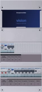 Hager - VISION Groepenkast, geassembleerd grpverd. 1f vkg22e-fft