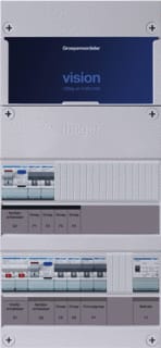 Hager - VISION Groepenkast, geassembleerd Grpverd. 1F Vkg22E-Ft