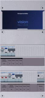 Hager - VISION Groepenkast, geassembleerd Grpverd. 1F Vkg22E-T