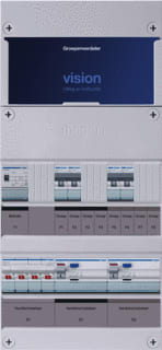 Hager - VISION Groepenkast, geassembleerd grpverd. 3f vkg22l-t