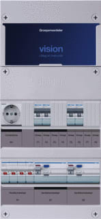 Hager - VISION Groepenkast, geassembleerd grpverd. 3f vkg22l-w
