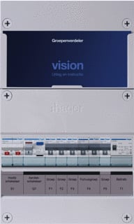 Hager - VISION Groepenkast, geassembleerd grpverd. 1f vkg301a-ft