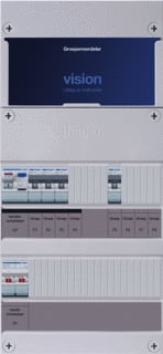 Hager - VISION Groepenkast, geassembleerd Grpverd. 1F Vkg301D