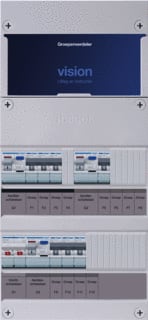 Hager - VISION Groepenkast, geassembleerd Grpverd. 1F Vkg313E