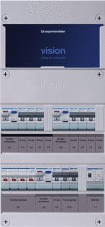 Hager - VISION Groepenkast, geassembleerd Grpverd. 3F Vkg313L-Ft