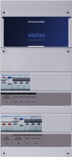 Hager - VISION Groepenkast, geassembleerd Grpverd. 1F Vkg31E-F