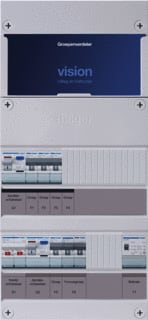 Hager - VISION Groepenkast, geassembleerd Grpverd. 1F Vkg31E-Ft