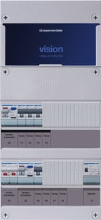 Hager - VISION Groepenkast, geassembleerd grpverd. 1f vkg31e-t