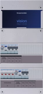 Hager - VISION Groepenkast, geassembleerd Grpverd. 3F Vkg320L