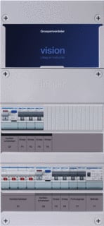 Hager - VISION Groepenkast, geassembleerd Grpverd. 3F Vkg320L-Ft