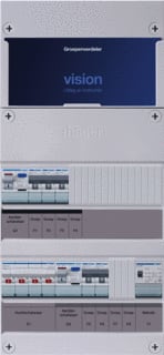 Hager - VISION Groepenkast, geassembleerd Grpverd. 3F Vkg320L-T