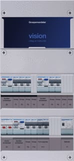 Hager - VISION Groepenkast, geassembleerd Grpverd. 1F Vkg322E-Ft