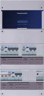 Hager - VISION Groepenkast, geassembleerd grpverd. 1f vkg322e-t