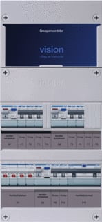 Hager - VISION Groepenkast, geassembleerd Grpverd. 3F Vkg322L-B