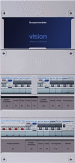 Hager - VISION Groepenkast, geassembleerd Grpverd. 3F Vkg322L-Fft