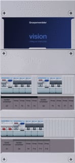 Hager - VISION Groepenkast, geassembleerd Grpverd. 1F Vkg323E