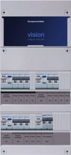 Hager - VISION Groepenkast, geassembleerd Grpverd. 1F Vkg323E-F