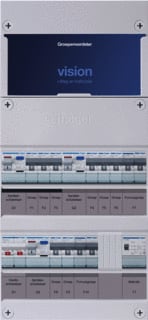 Hager - VISION Groepenkast, geassembleerd grpverd. 1f vkg323e-fft