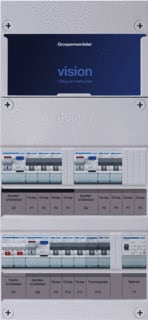 Hager - VISION Groepenkast, geassembleerd Grpverd. 1F Vkg323E-Ft