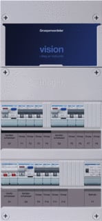 Hager - VISION Groepenkast, geassembleerd grpverd. 1f vkg323e-t