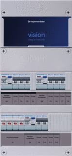 Hager - VISION Groepenkast, geassembleerd Grpverd. 3F Vkg323L