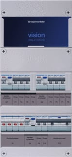 Hager - VISION Groepenkast, geassembleerd Grpverd. 3F Vkg323L-B