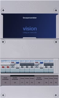 Hager - VISION Groepenkast, geassembleerd Grpverd. 1F Vkg32B