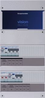 Hager - VISION Groepenkast, geassembleerd Grpverd. 1F Vkg32E