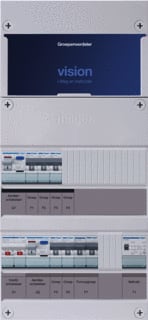 Hager - VISION Groepenkast, geassembleerd Grpverd. 1F Vkg32E-Ft