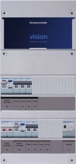 Hager - VISION Groepenkast, geassembleerd Grpverd. 1F Vkg32E-T