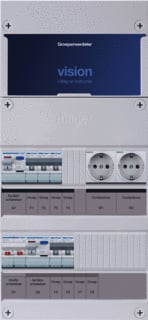 Hager - VISION Groepenkast, geassembleerd grpverd. 1f vkg32e-ww
