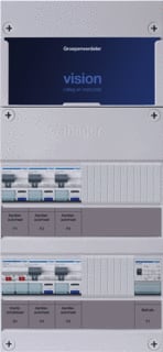 Hager - VISION Groepenkast, geassembleerd Grpverd. 1F Vkg32G-T