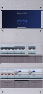 Hager - VISION Groepenkast, geassembleerd Grpverd. 3F Vkg32L-K
