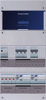 Hager - VISION Groepenkast, geassembleerd grpverd. 3f vkg32l-t