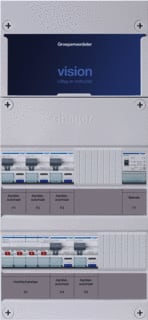 Hager - VISION Groepenkast, geassembleerd Grpverd. 3F Vkg32P-T