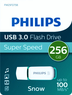 Philips - Opslagmedium digitaal Flsh Drive Usb3.0 256Gb Grn