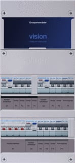 Hager - VISION Groepenkast, geassembleerd Grpverd. 3F Vkg332L-Ff