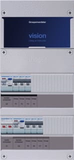 Hager - VISION Groepenkast, geassembleerd Grpverd. 1F Vkg33E