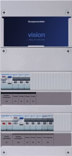 Hager - VISION Groepenkast, geassembleerd Grpverd. 1F Vkg33E-F