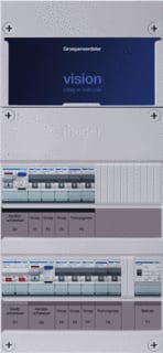 Hager - VISION Groepenkast, geassembleerd Grpverd. 1F Vkg33E-Fft