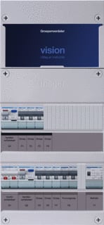 Hager - VISION Groepenkast, geassembleerd Grpverd. 1F Vkg33E-Ft