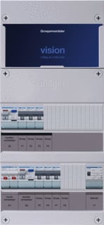 Hager - VISION Groepenkast, geassembleerd Grpverd. 1F Vkg33E-T