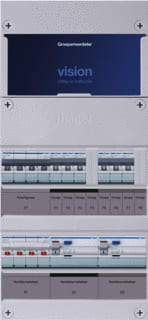 Hager - VISION Groepenkast, geassembleerd Grpverd. 3F Vkg33L-D