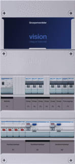 Hager - VISION Groepenkast, geassembleerd Grpverd. 3F Vkg33L-Ft