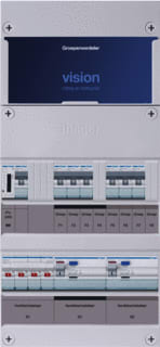 Hager - VISION Groepenkast, geassembleerd grpverd. 3f vkg33l-gm