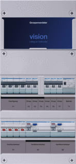 Hager - VISION Groepenkast, geassembleerd Grpverd. 3F Vkg33L-Kt