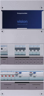 Hager - VISION Groepenkast, geassembleerd Grpverd. 3F Vkg33L-T